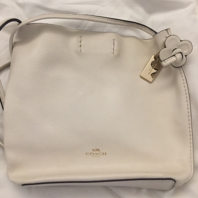 Coach white cheap sling bag