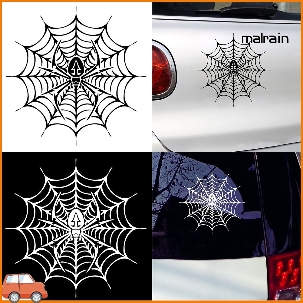 Mar Spider Web Style Car Body Window Sticker Reflective Decal Decor ...