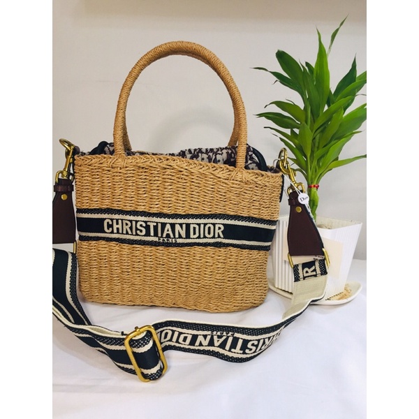 Dior wicker best sale basket bag