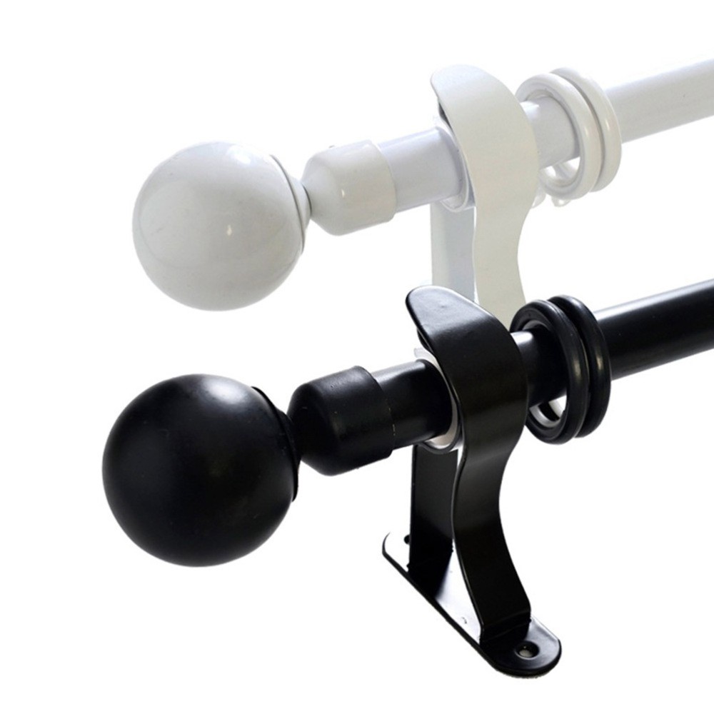 2 Pcs 28mm Window Curtain Rod End Black Unique Design Drapery Pole