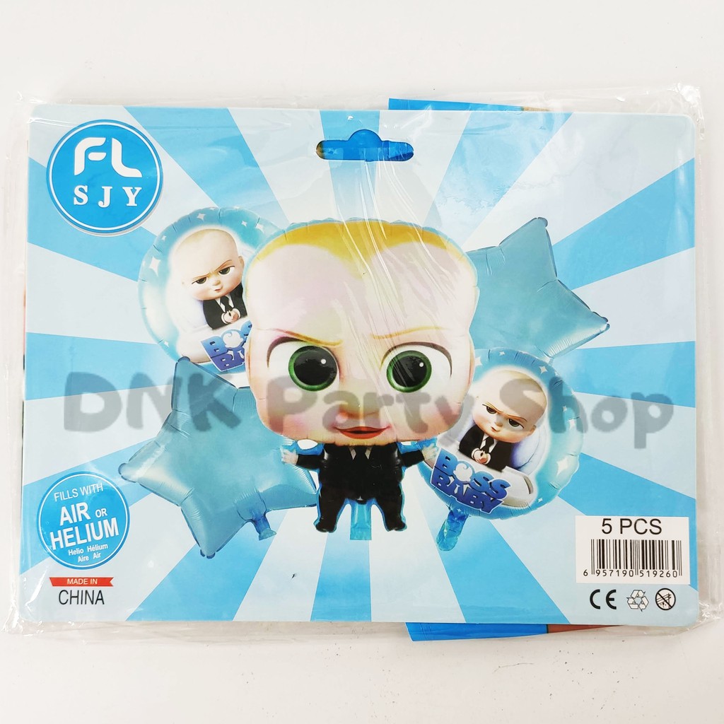 Clearance Sale 5in1 Foil Balloon Mylar Set - Boss Baby Character ...