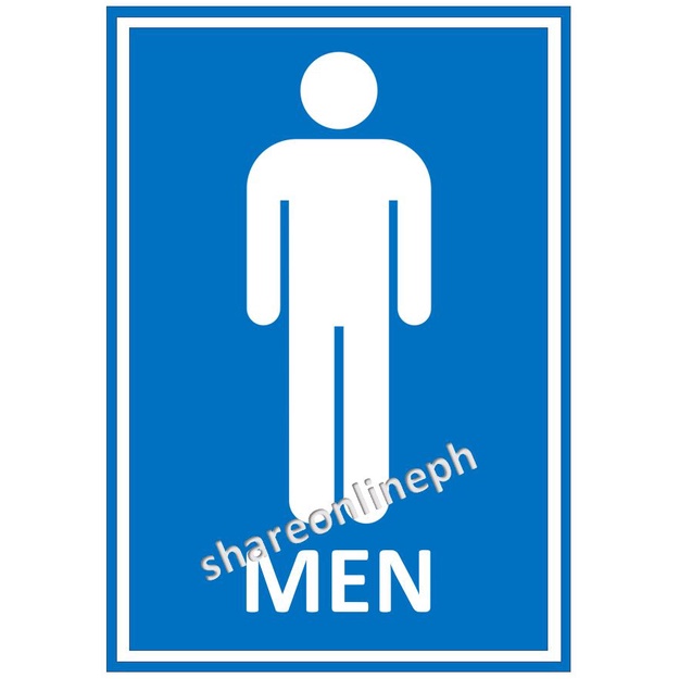 Men Laminated Signage Sign Boards Gentlemen Restroom Comfort Room ...