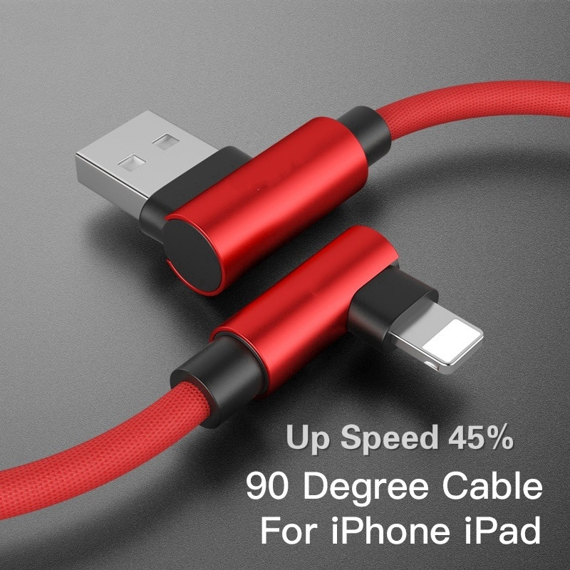 L Bending USB Cable Fast Charging Braided Micro USB Type C | Shopee ...