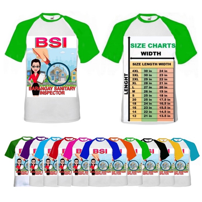 BSI Raglan Shirt Sublimation Print | Shopee Philippines