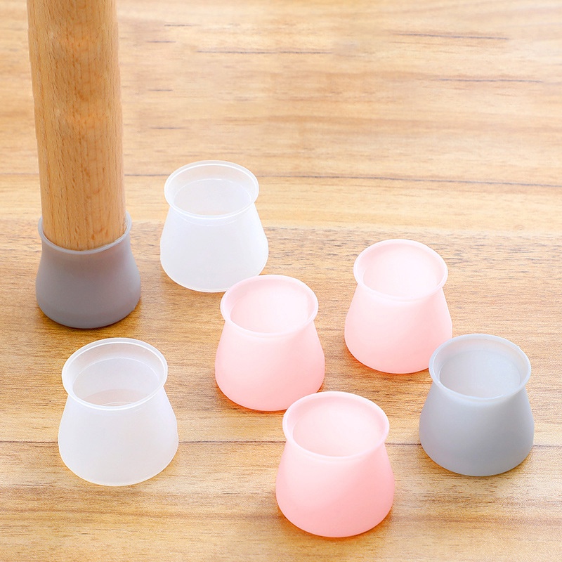 4pcs Desktop Organizer Silicone Table and Chair Foot Cover Nonslip