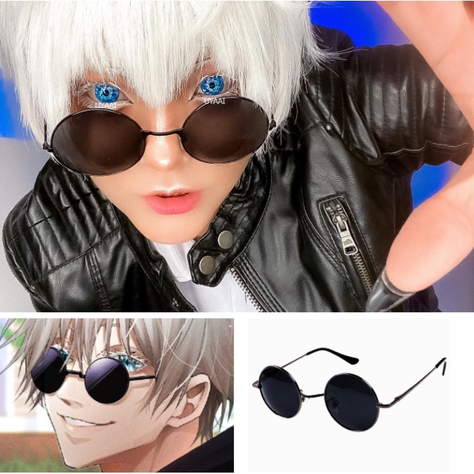 UYAAI 1pair Yearly Gojo Satoru Cosplay Contact Lenses Grey Blue Lens ...