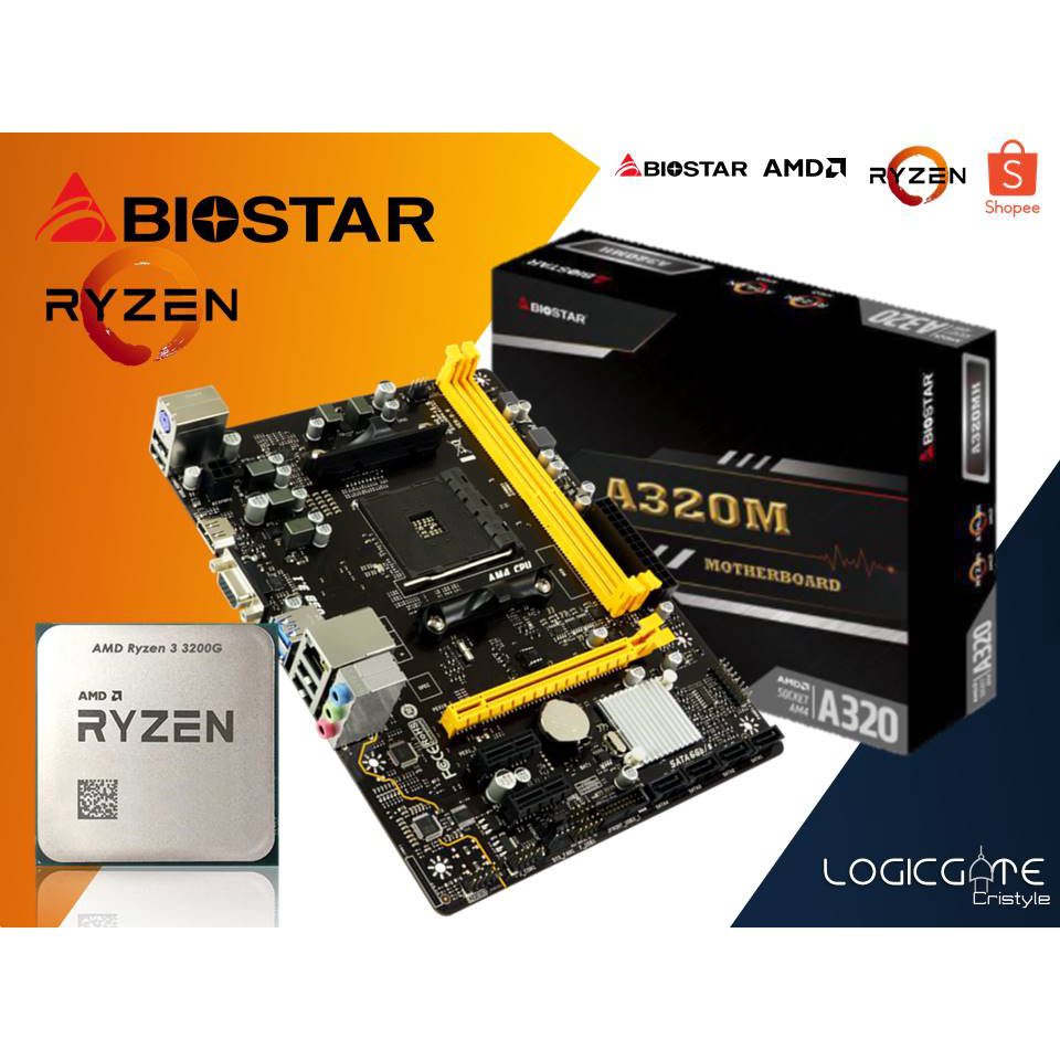 Ryzen 3 3200g 3.6ghz Biostar a320 Bundle Shopee Philippines