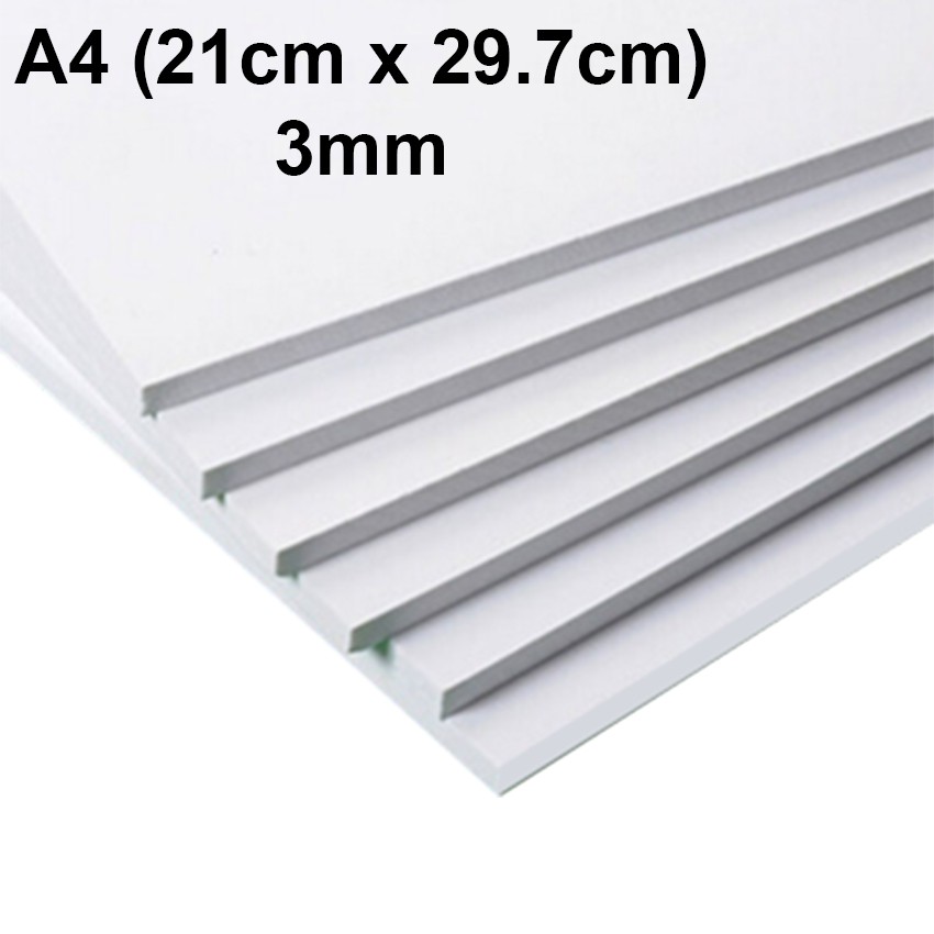 SINTRA PVC BOARD WHITE 3MM ( A3 / A4 / A5 ) | Shopee Philippines