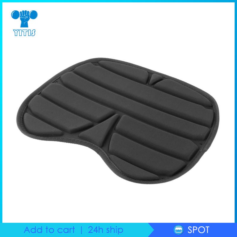 Waterproof Kayak Seat Cushion Padded Anti-slip Canoe Fishing Boat Pad  38x30cm Sit-on Top Kayak Inflatable Boat Folding Cushioning Pads Black