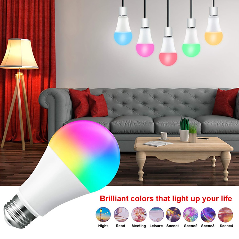 E27 IP44 RGB Changing Magic LED Bulb 16 Color Spotlight Remote Control ...