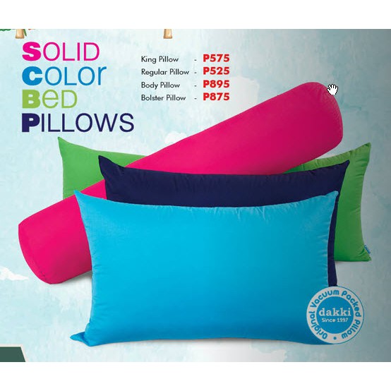 Dakki Solid Color Pillows Body and Bolster