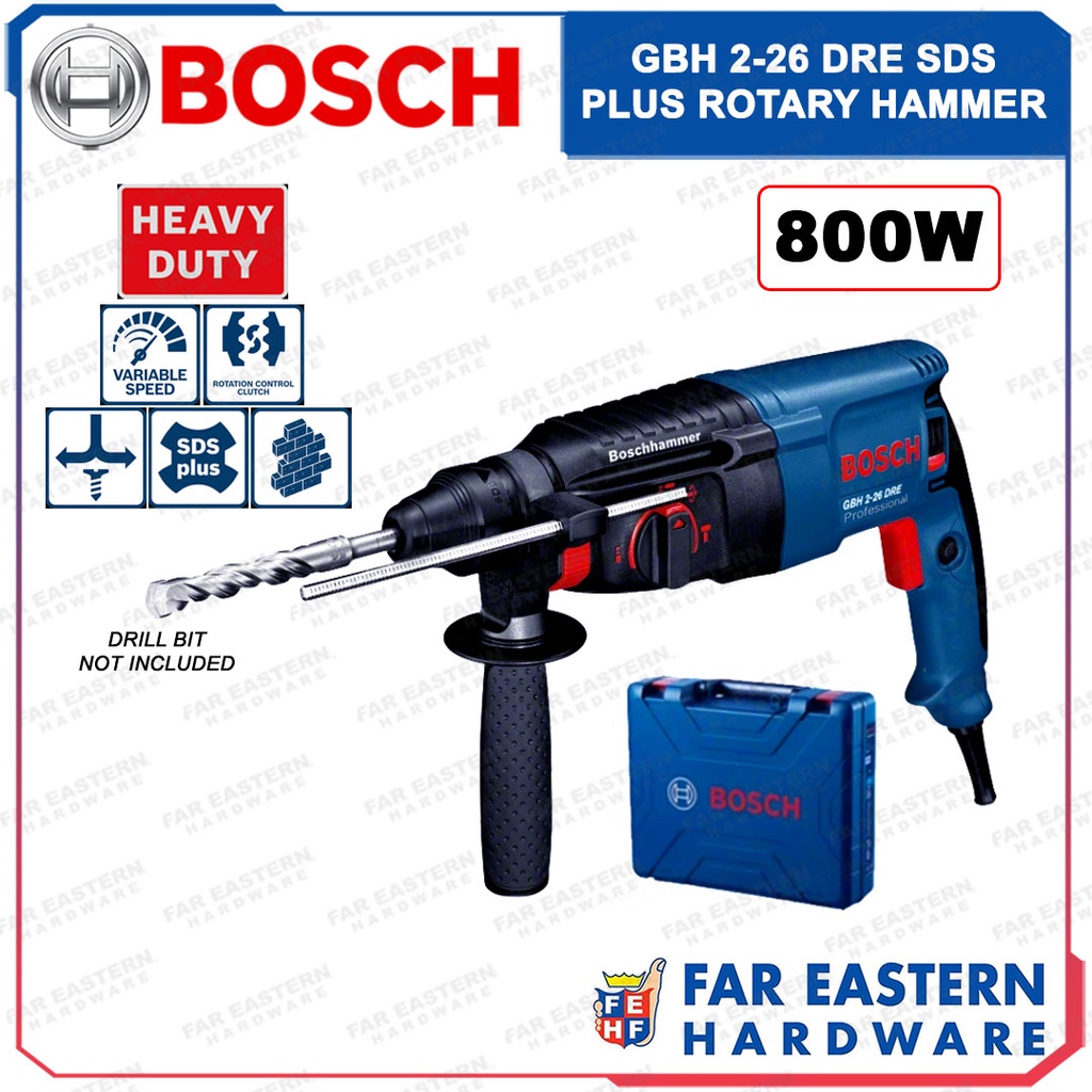 BOSCH GBH 2-26 DRE SDS Plus Rotary Hammer Drill 800W RBPTCD | Shopee ...