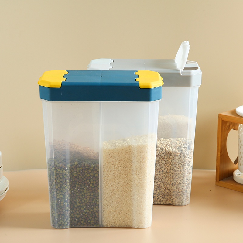 【Fan'】Kitchen Sealed Storage Box Cereal Dispenser Food Storage Tank Dry ...