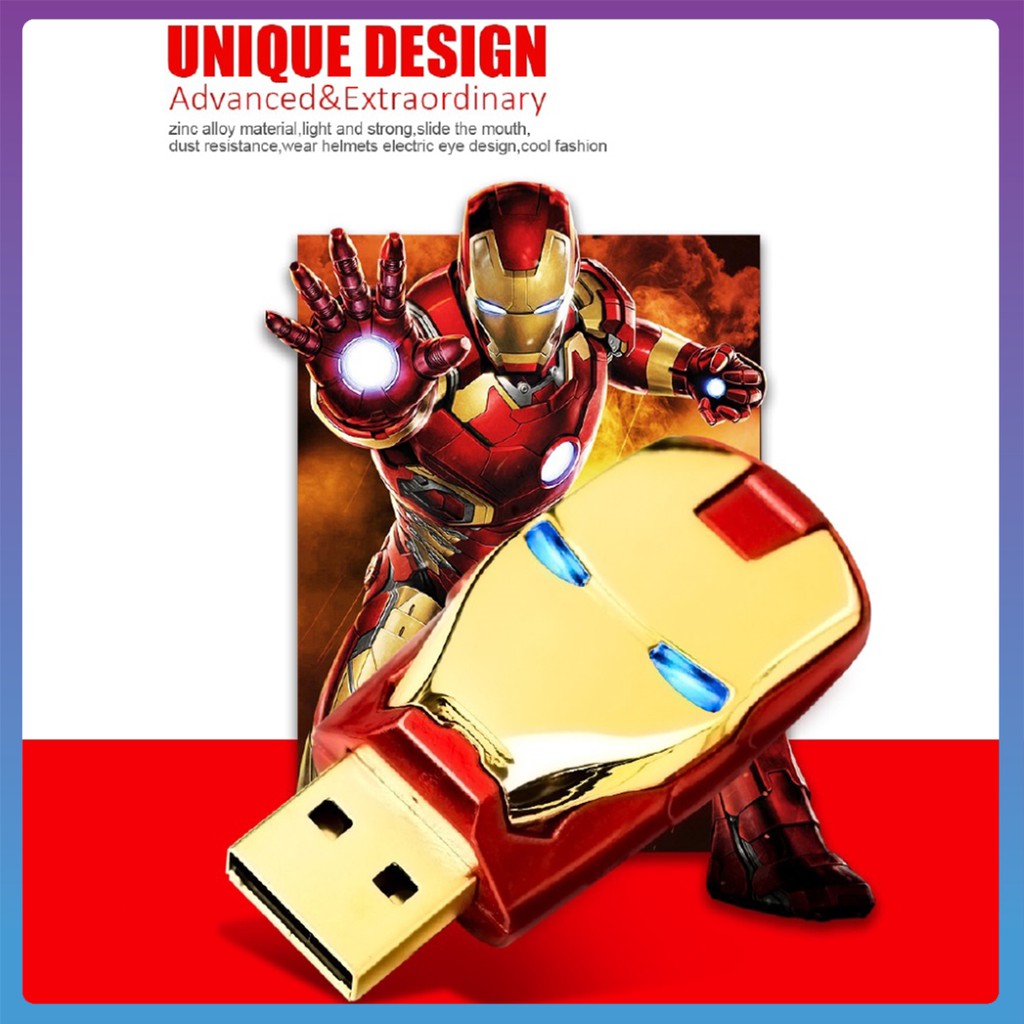 Iron Man 512GB 1TB 2TB USB 2.0 Flash Drive Disk Data Storage Thumb ...