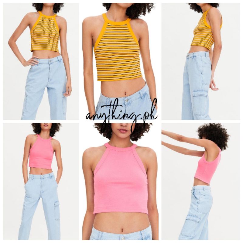 ZARA Halter Halter Tops & Blouses