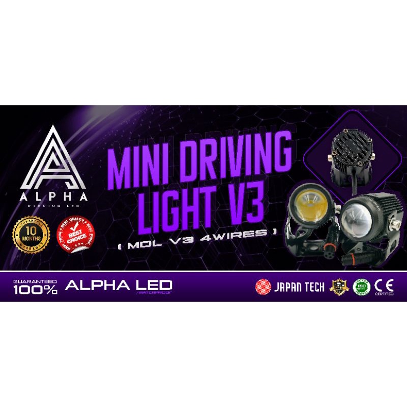 ALPHA MDL V3 (10months warranty) 50watts Blue bifocal lens | Shopee ...