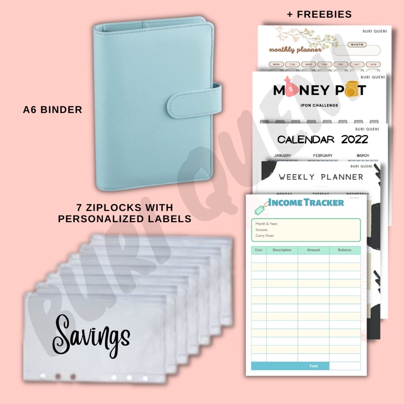 Money binder Organizer + FREE 7 Ziplocks and FREEBIES | Shopee Philippines