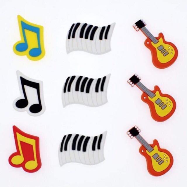Guitar notes piano Croc Shoe Charms Pins Jibbitz for Crocs for