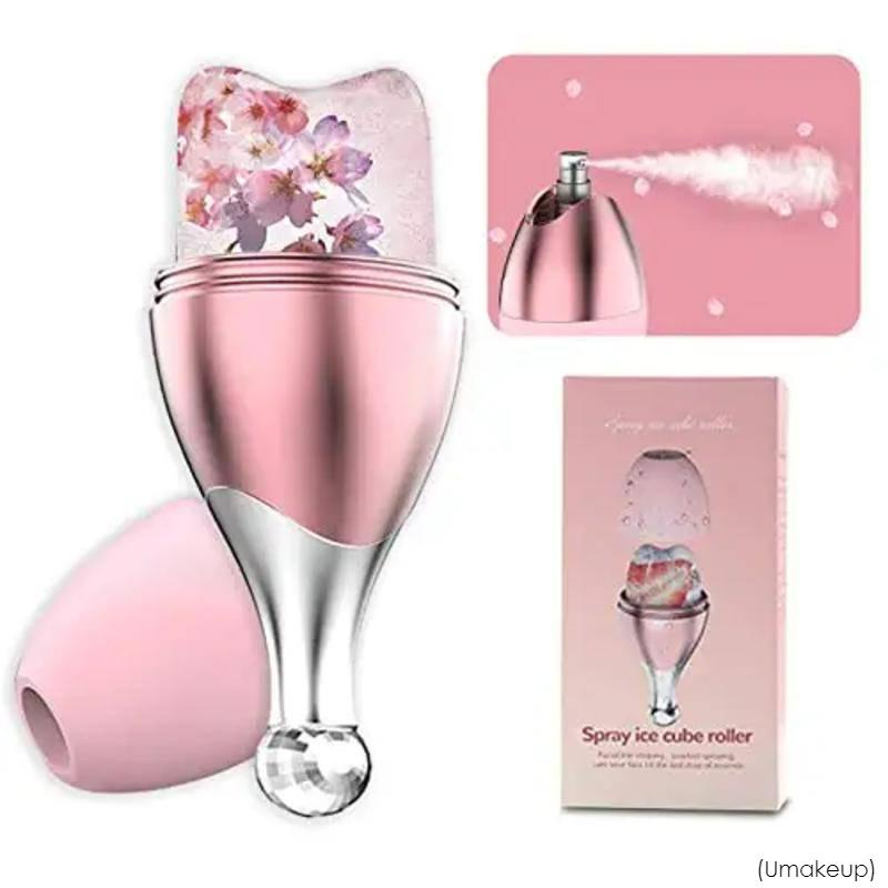 Face Ice Roller Puffiness Relief Ice Face Roller with Fine Mist Spray