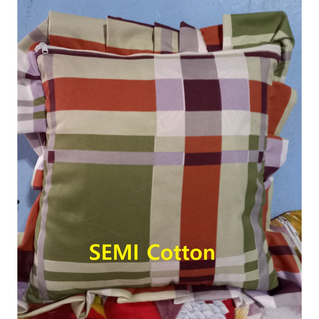 Throw Pillow Case SEMI Cotton, GINA Fabric, CANADIAN Choose your Design