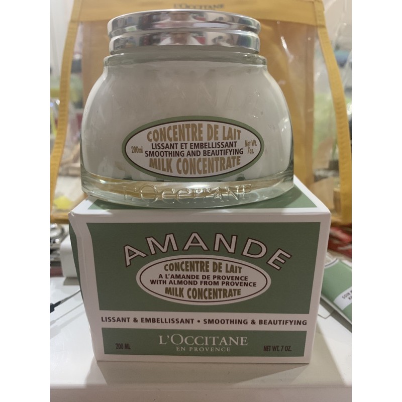loccitane Amande almond milk concentrate body cream 200ml SALE