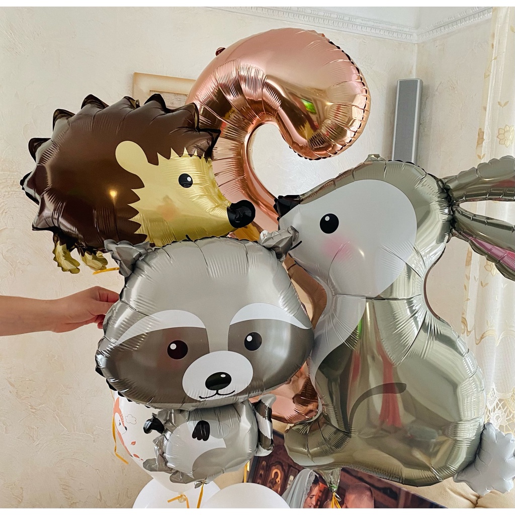 Gray Bunny Balloon Foil Animal Helium Balloons Baby Shower Wedding Boy ...