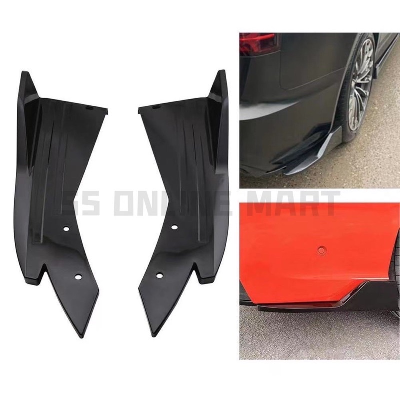 2Pcs Universal Car Bumper Rear/Front Spoiler Lip Angle Divider Diffuser ...