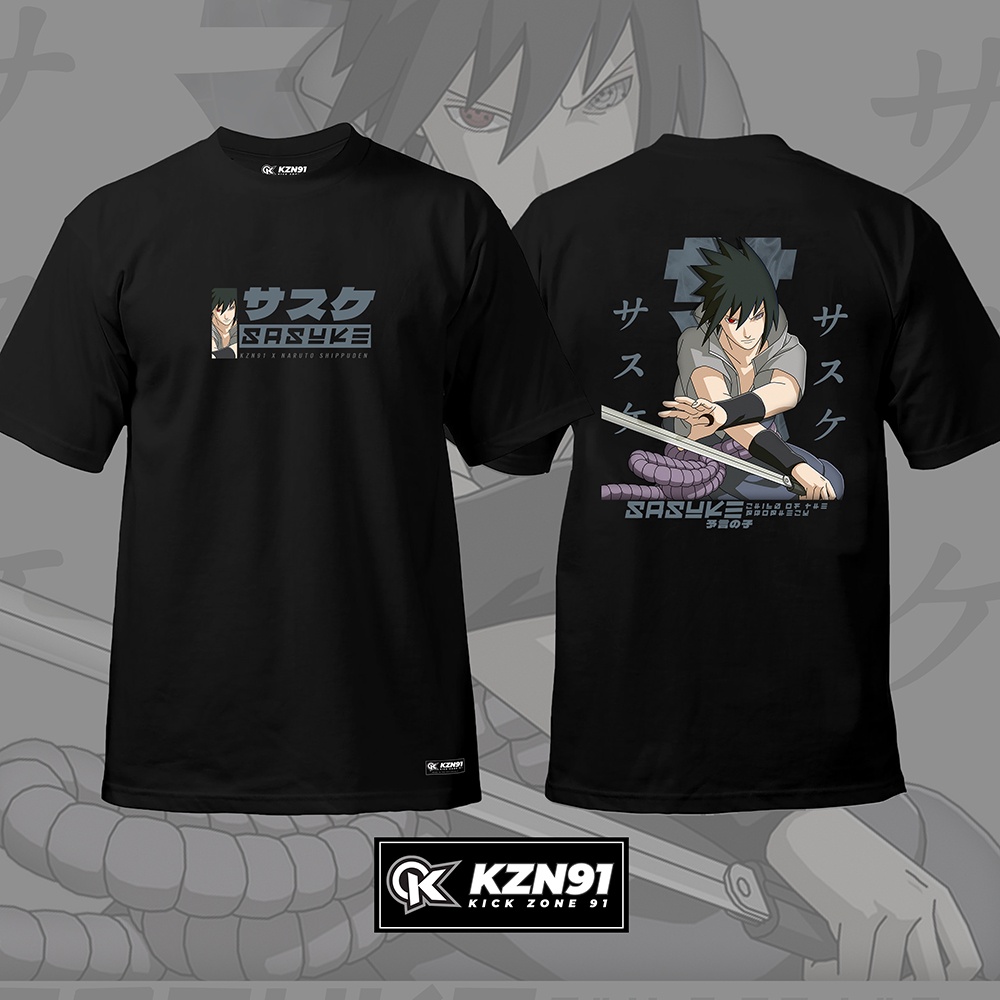 T-shirt Sasuke Uchiha et Manda, Sasuke Uchiwa shirt, Naruto shirt, T
