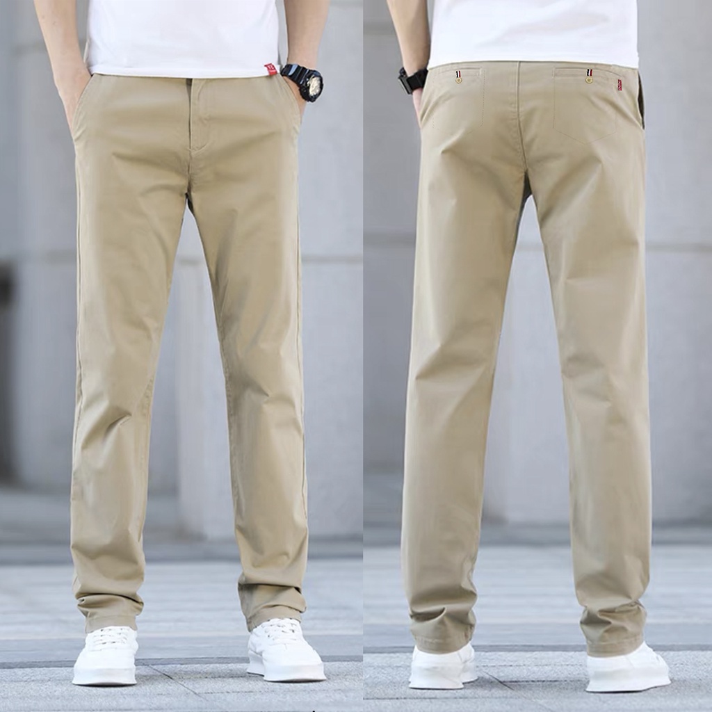 Huilishi Korean chino pants high quality men's casual comfortable pants ...