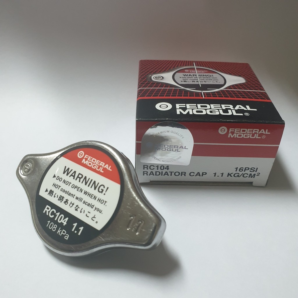 Federal Mogul Radiator Cap RC104 1.1 kg/cm2 16psi | Shopee Philippines