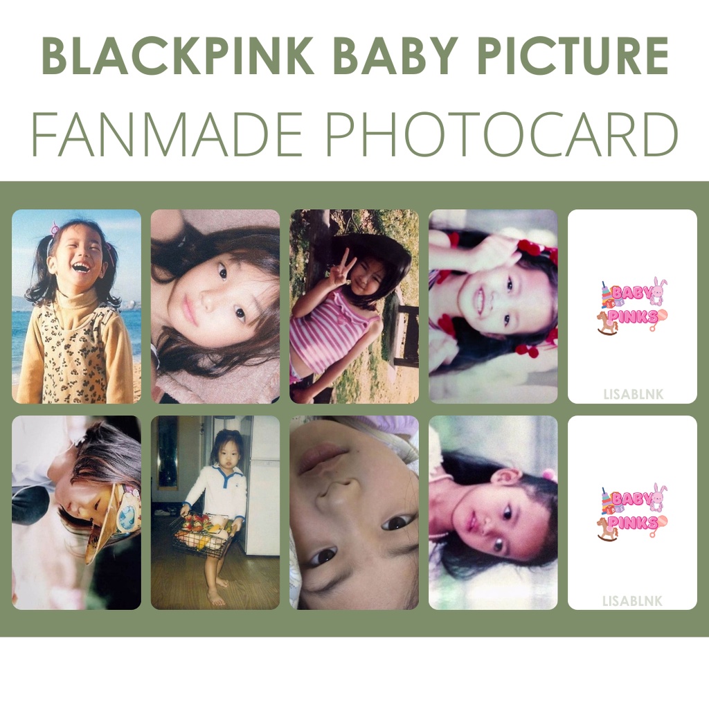 BLACK PINK BABY PICTURES FANMADE PHOTOCARDS (UNOFFICIAL) | Shopee ...