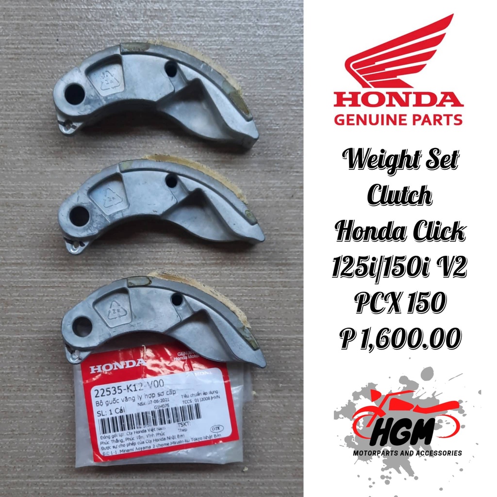 WEIGHT, SET CLUTCH HONDA CLICK 125i/150i V2 125i V3 GC, PCX 150 | 22535 ...