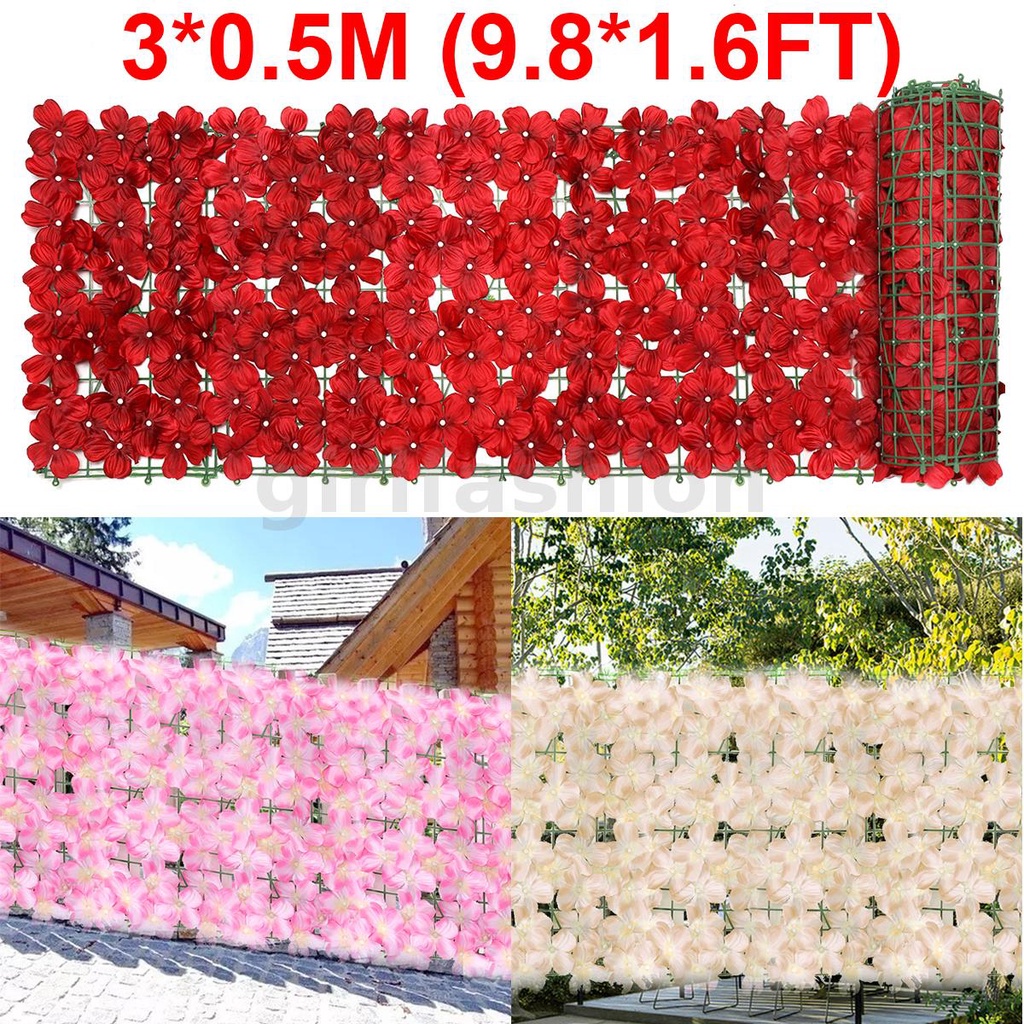 Artificial Leaf Hedge Panels Privacy Fence Screening Garden Plants