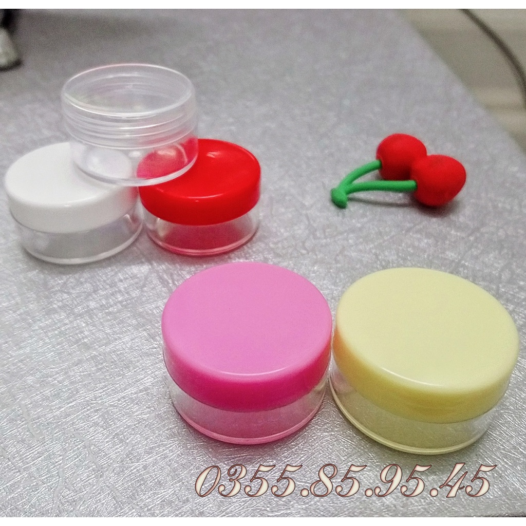 Plastic Jars Extracting Round Cosmetics 5G And 10G Travel face Cream