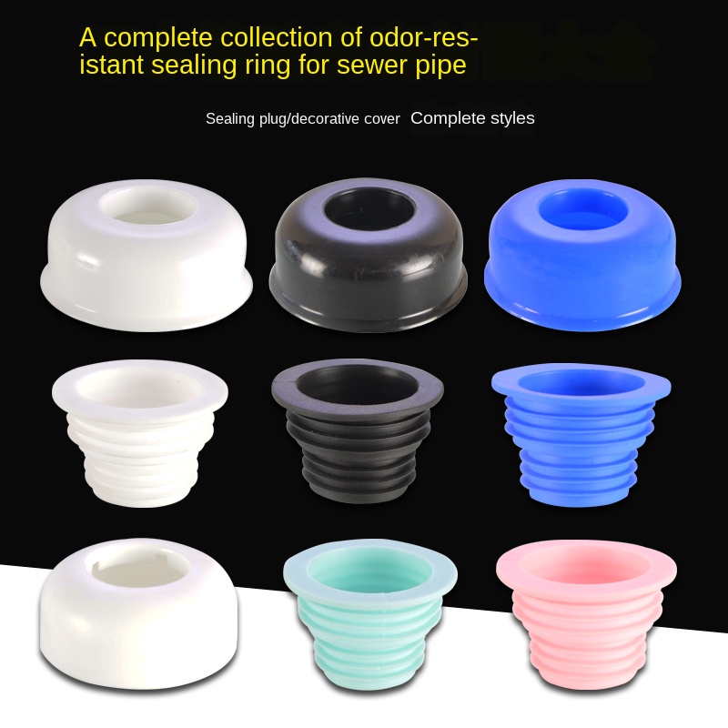 Bathroom wash basin sink pipe deodorant sealing ring decorative cover ...