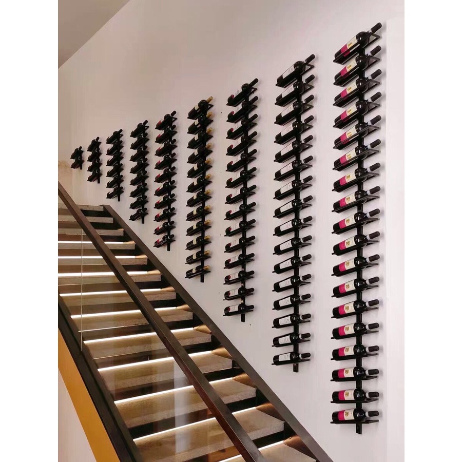 Iron Wall Mounted Wine Holder Tilted/Straight Wine Rack Wine Champagne