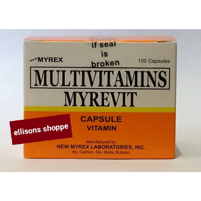 Multivitamins (MYREVIT)100 CAPSULES / BOX | Shopee Philippines