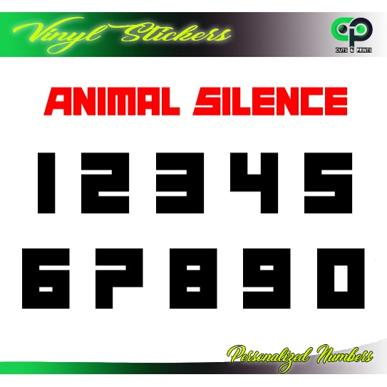 Personalized Numbers SINGLE COLOR (PM US) Waterproof Indoor/Outdoor ...