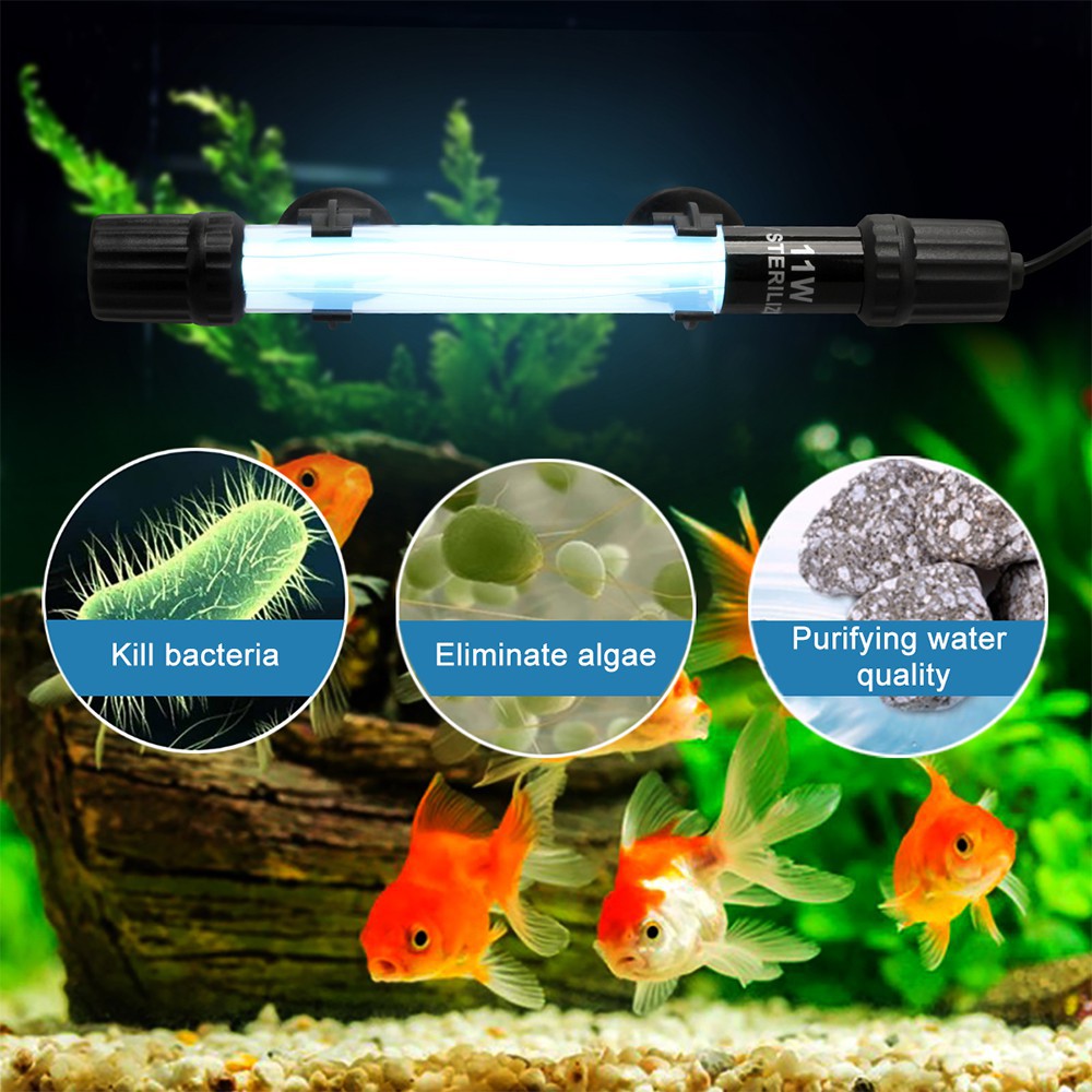 7W 11W Submersible UV Light LED Aquarium Water Clean Light Lamp