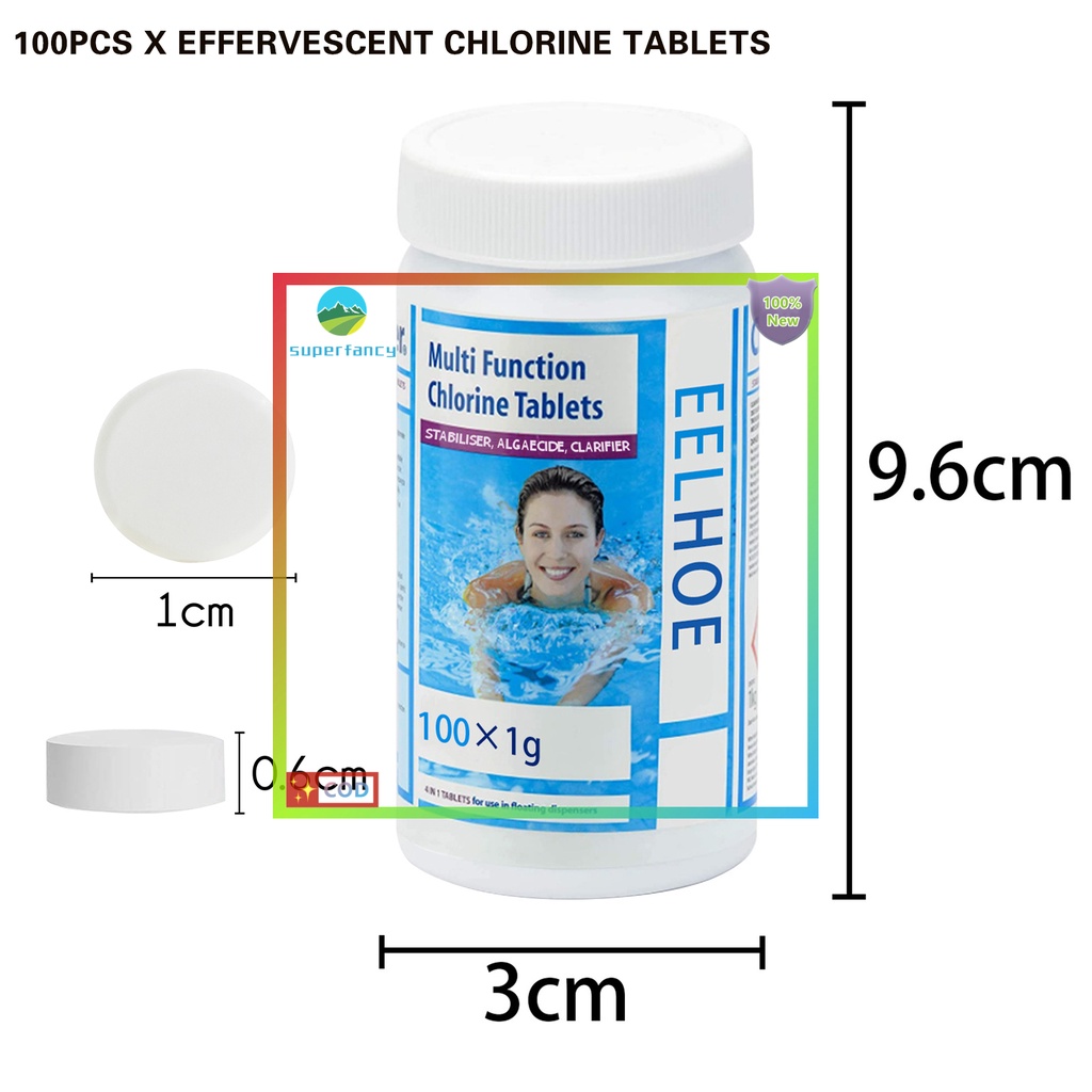Multifunctional Effervescent Chlorine Tablets Swimming Pool Algaecide