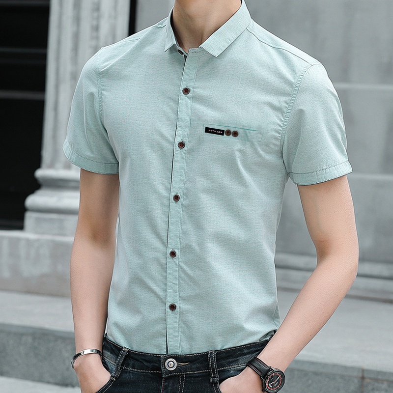 HUILISHI 8 Colour Korean Fashion Casual Plain Men's Short Sleeve Polo ...