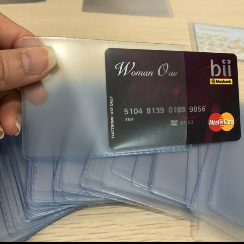 1 Pack of 10 Sheets - PLASTIC PROTECTOR FOR KTP SIM ATM E -TOLL E-MONEY ...