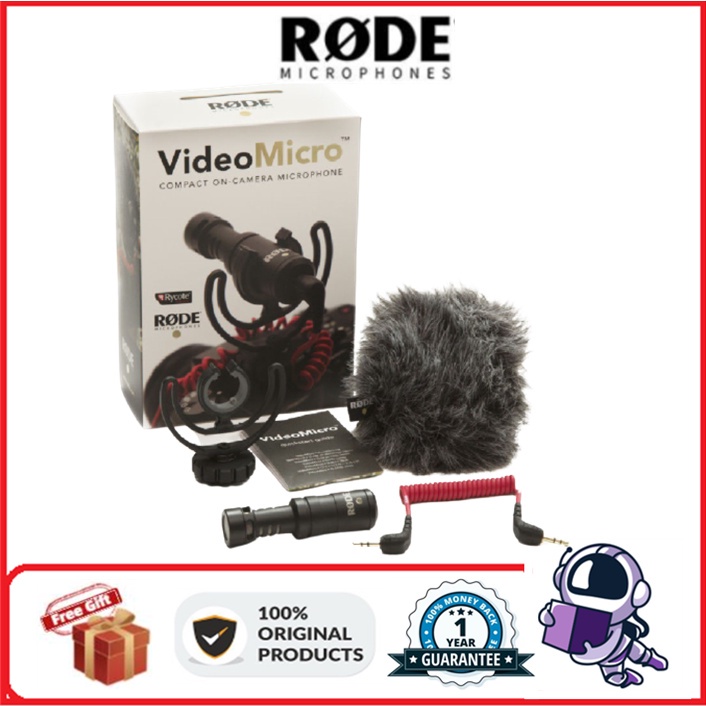 RODE Videomicro Recording Microphone Cardioid Automatic Noise Reduction