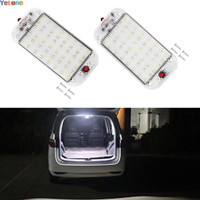 2 Luci LED Interni Auto 10W - 12-85V, Con Interruttore, Per Camper/Van/Barca