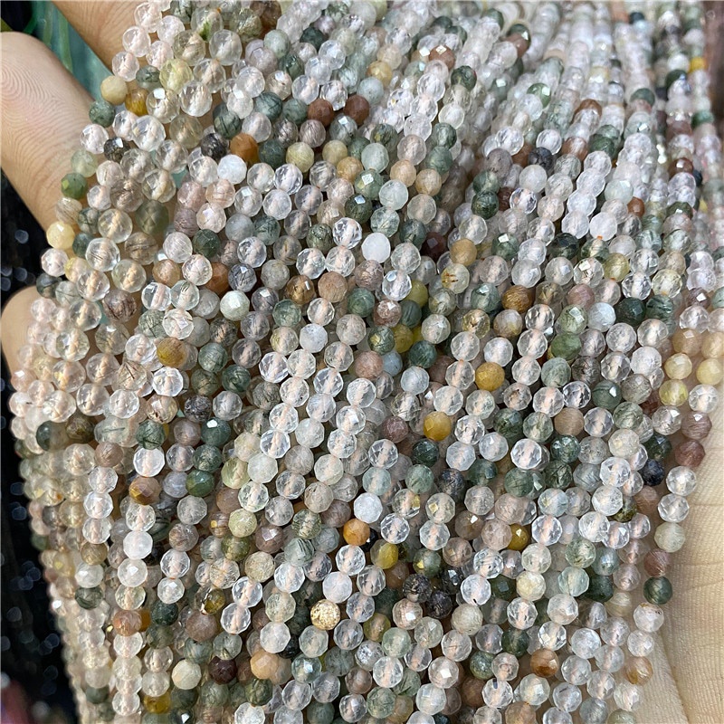 Natural 2mm Rainbow Tourmaline Stone Beaded Dainty Bracelet – Minimalist Handmade