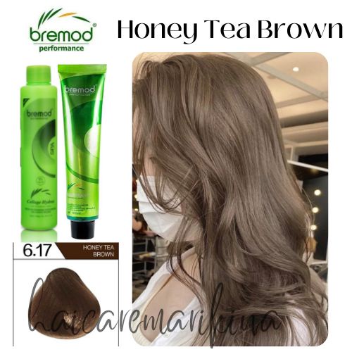 617 Honey Tea Brown Bremod Hair Color With Oxidizer Set Shopee Philippines 3805