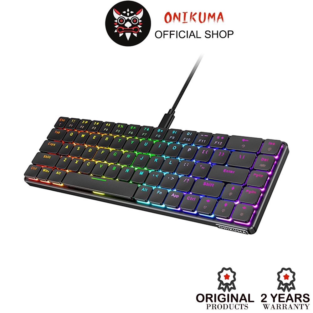 Onikuma G29 Wired Ergonomic RGB Backlit Mechanical Feel Gaming Keyboard ...