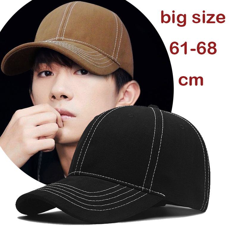 61 68 cm cap big size hat for the big head men baseball cap cotton women outdoor sun hat travel cap