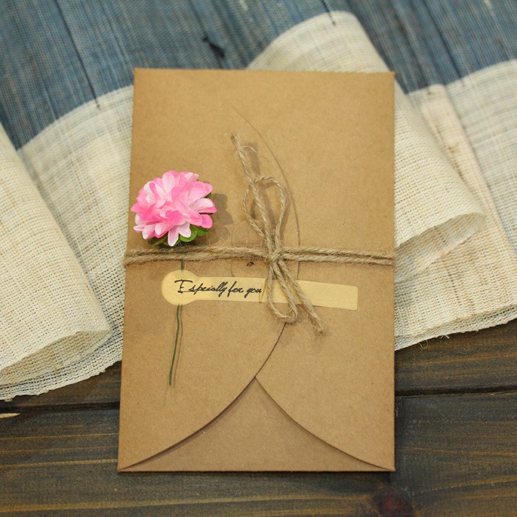 DIY dried flowers paper card birthday card Invitation card wedding ...