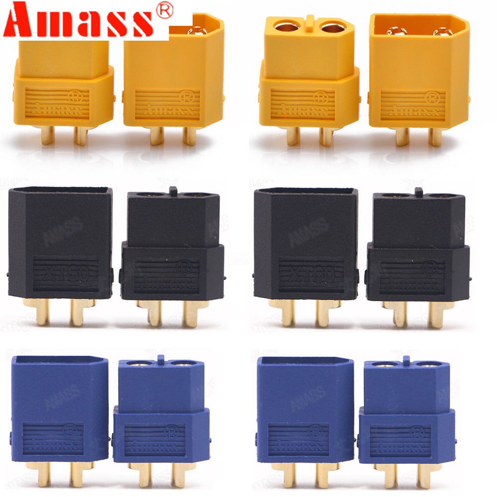 Pcs Lot Amass Xt Xt Male Female Bullet Connectors Plugs For Rc Lipo Battery Quadcopter